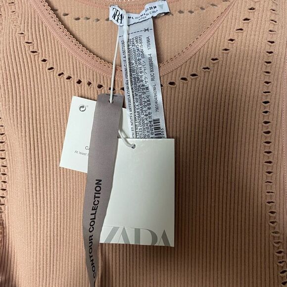 Zara Seamless Openwork Dress Size M-L - Picture 4 of 5